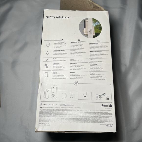 Google Nest x Yale Lock Tamper Proof Smart Lock Keyless Satin Nickel OPEN *READ* - Picture 8 of 12